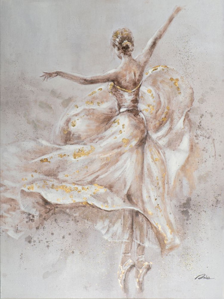 Keilrahmenbild BALLERINA in mehrfarbig aus Holz