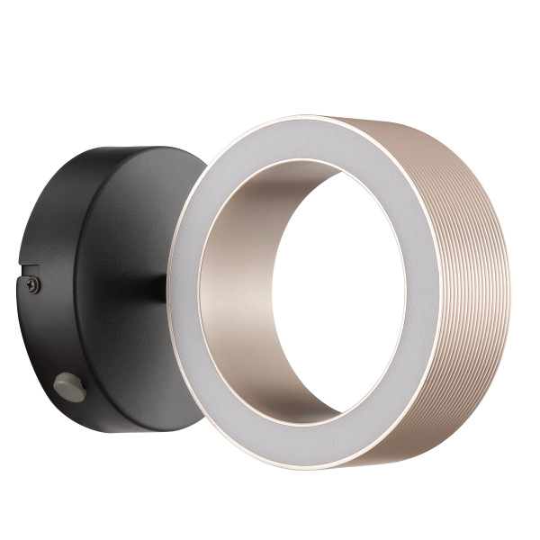 Wandspot AXION in schwarz aus Metall