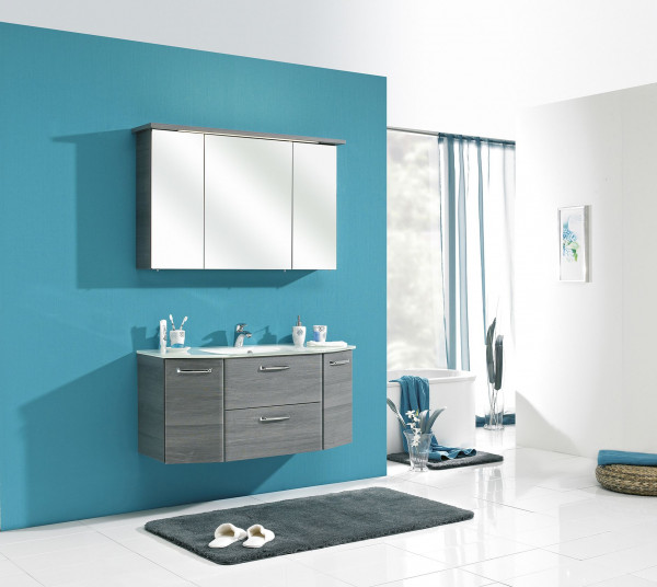 Badezimmerset Aquarell ALIKA in grau aus Dekor