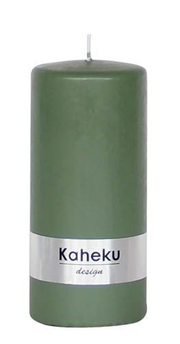 Kerze POWDER in oliv aus Wachs