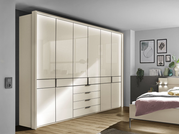 Kleiderschrank Rolf Weber WINDACH in champagner aus Glas/Dekor