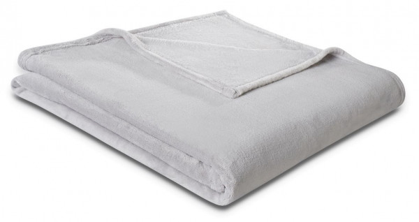 Wohndecke SOFT & COVER in grau aus Polyester