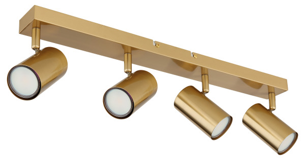 Wand-/Deckenspot ROBBY in goldfarben aus Metall
