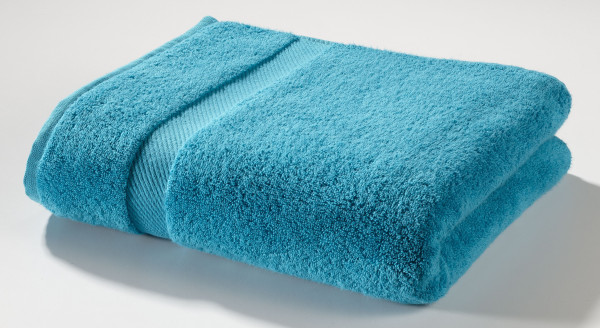 Duschtuch MICRO in blau aus Baumwolle