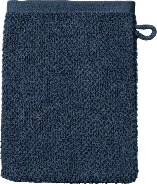 Waschhandschuh SELECTION in blau aus Baumwolle