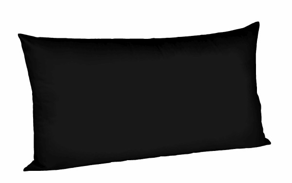 Kissenhülle COLOURS Satin in schwarz aus Baumwolle
