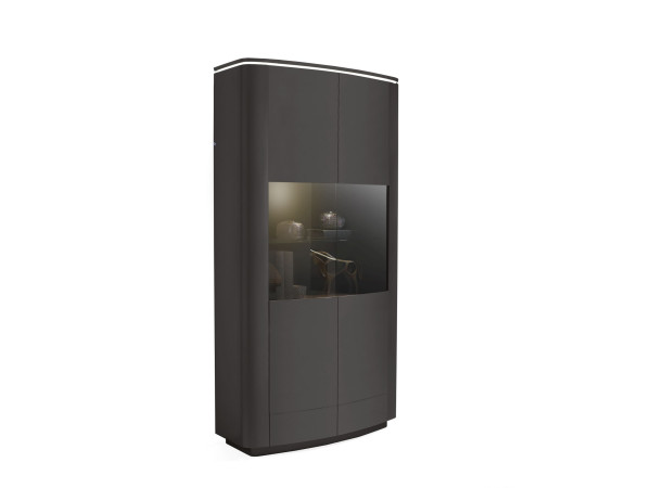 Vitrine DSIGN DANTARO in anthrazit aus Lack