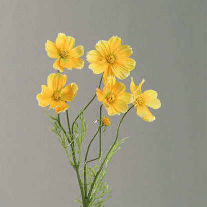Kunstblume COSMEA in gelb aus Kunststoff