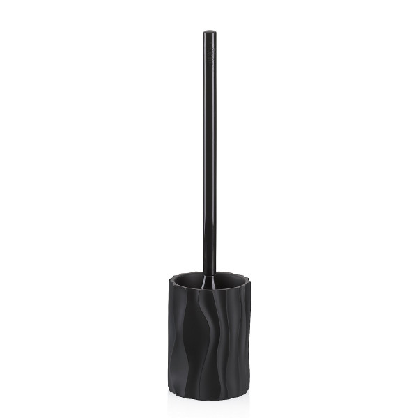 WC-Garnitur MERIDA in schwarz aus Polyresin