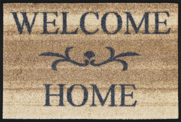 Fußmatte WELCOME Home beige in mehrfarbig aus Polyamid