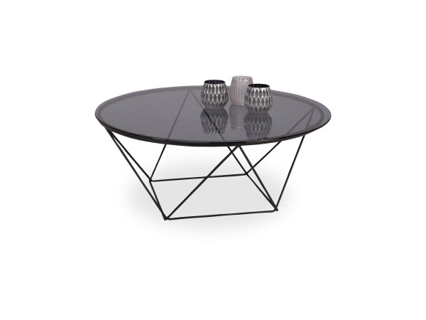 Couchtisch NAIRO 2 in schwarz aus Glas