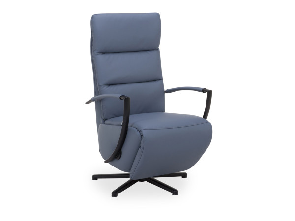 Relaxsessel SIGRUN in greyblue aus Leder