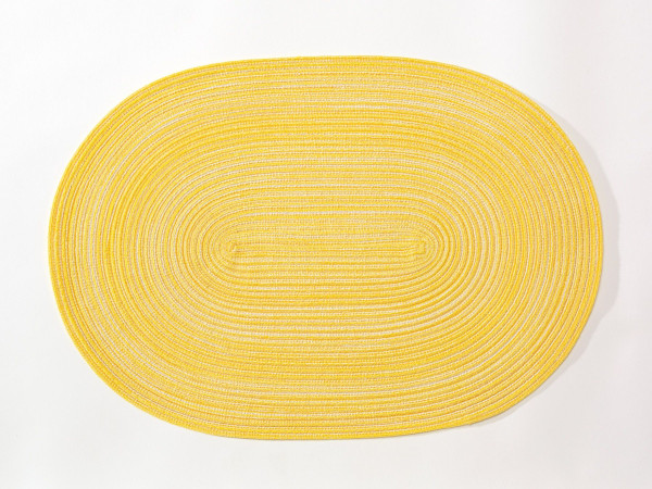 Tischset SAMBA oval gelb in gelb aus Polyester