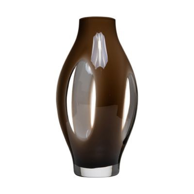 Vase DUBLIN TOPAZ in braun aus Glas