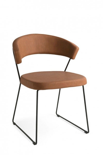 Polsterstuhl New YORK CB/1022 in Vintage Tabakbraun