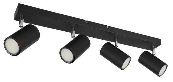 Wand-/Deckenspot ROBBY in schwarz aus Metall
