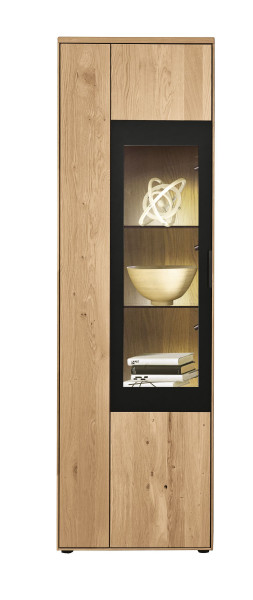 Vitrine witlake CORTONA in Wildeiche aus Massivholz