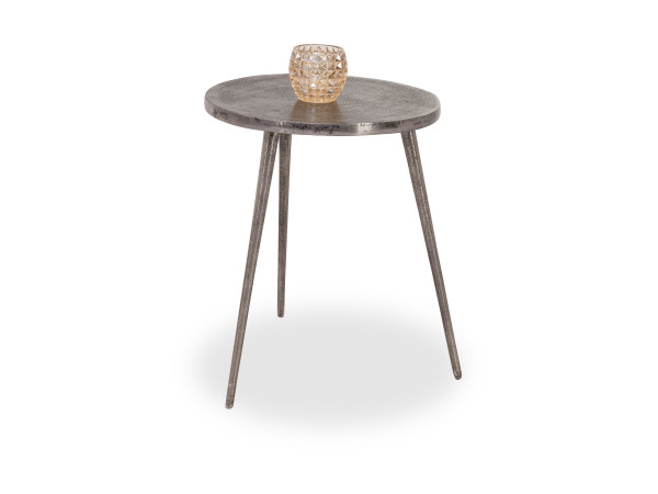 Beistelltisch MINERVA 2 in Nickel aus Metall