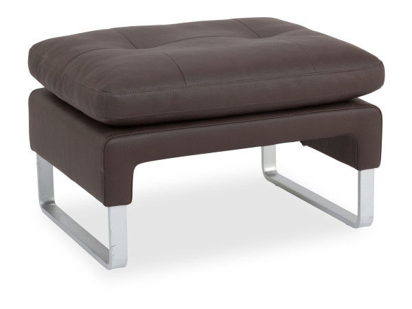 Hocker erpo LUCCA in mocca aus Leder