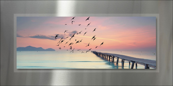 Aludibondbild BEACH II in mehrfarbig aus Aluminium