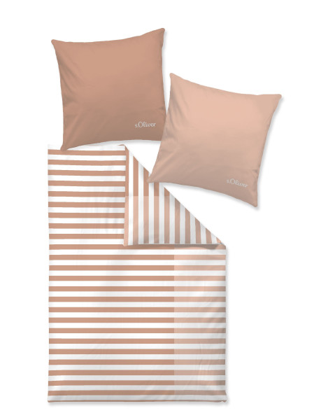 Bettwäsche S. OLIVER s.Oliver Satin in terracotta aus Baumwolle