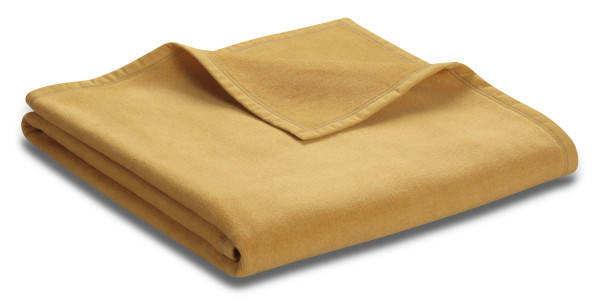 Wohndecke UNO COTTON in gelb aus Mischgewebe