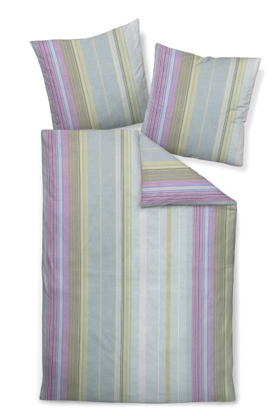 Bettwäsche PALERMO Mako-Satin in lila aus Baumwolle