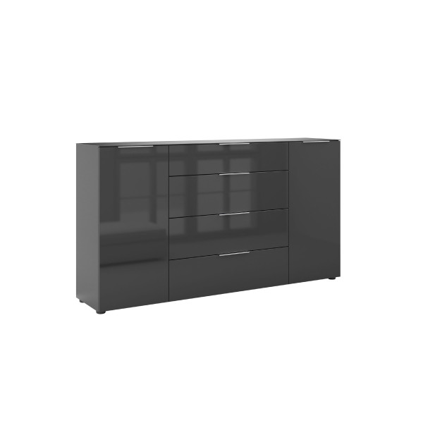 Kommode HARPER MEDINA in anthrazit aus Glas