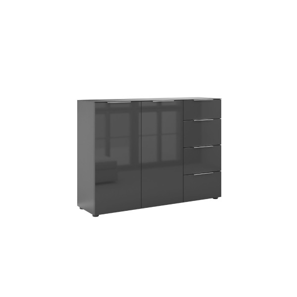 Kommode HARPER MEDINA in anthrazit aus Glas