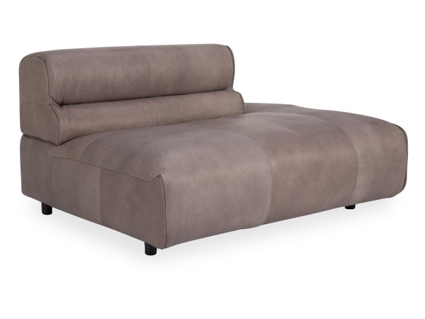 Sofaelement ZEFERINO LICATA in grau aus Leder