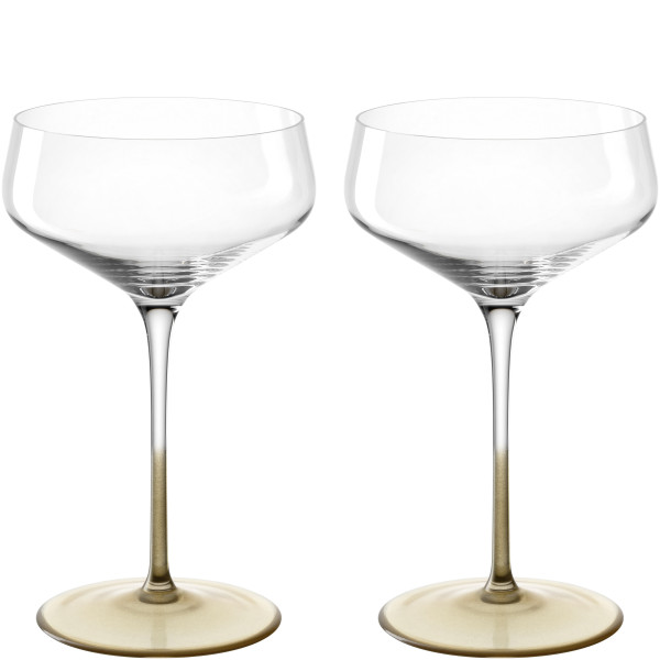 Champagnerschalen-Set PUCCINI in goldfarben aus Klarglas