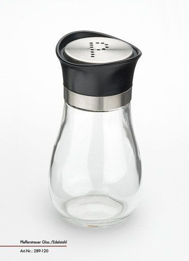 Pfefferstreuer JUSTINUS LIFESTYLE in klar aus Glas