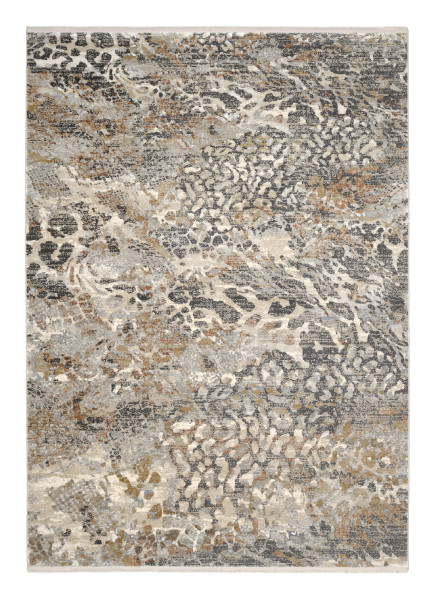Teppich LOTUS FLUID in braun/weiß aus Mischgewebe