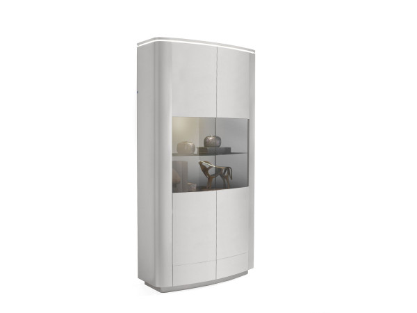 Vitrine DSIGN DANTARO in grau aus Lack