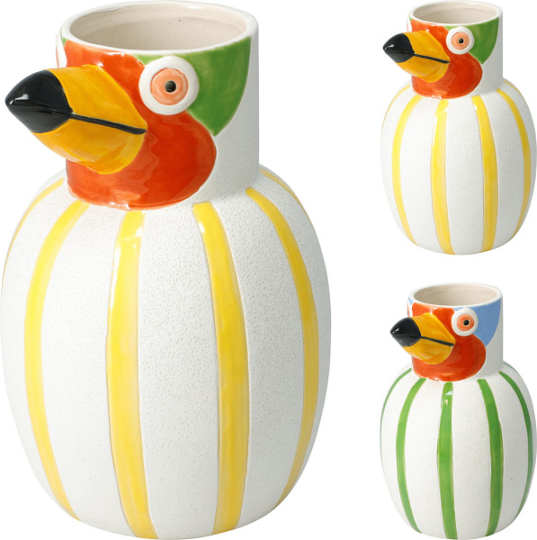 Vase PINGUIN in mehrfarbig aus Dolomit