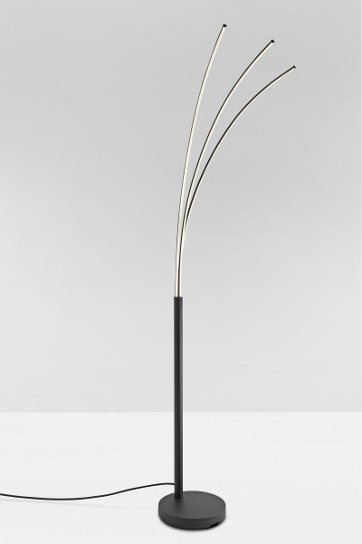 Stehleuchte TRISTAR II in schwarz aus Kunststoff