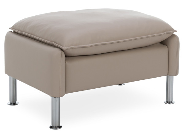 Hocker erpo PORTO in creme aus Leder