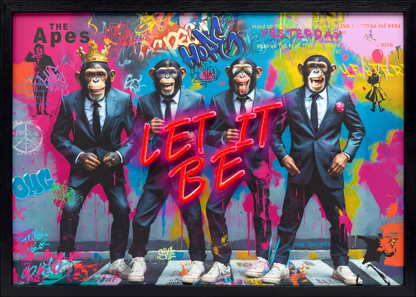 Bild LED THE APES in mehrfarbig
