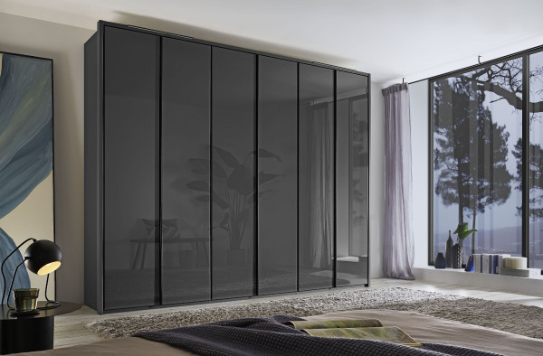 Kleiderschrank Rolf Weber WILSTEDT in Lava aus Glas/Dekor