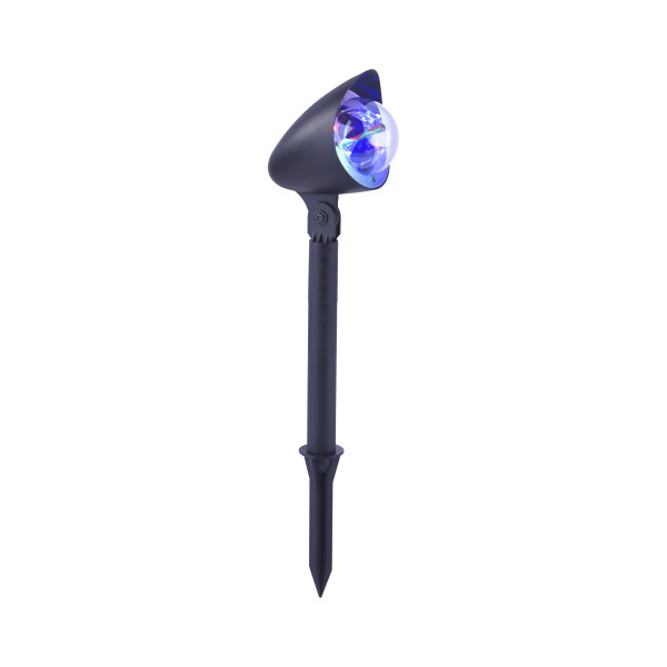 Aussen/-Erdspießleuchte DISCO in schwarz aus Kunststoff