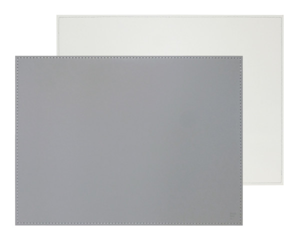 Tischset FREEFORM in grau aus Kunstleder