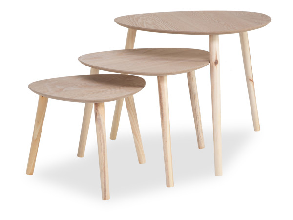 Beistelltisch-Set TULLIO in braun aus Dekor