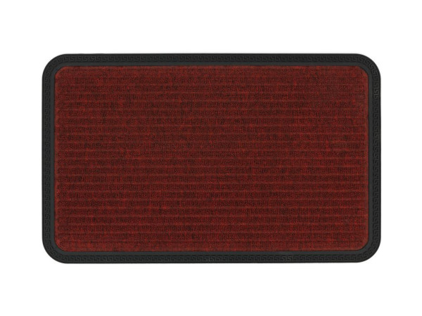Fußmatte Border Star in rot aus Polypropylen
