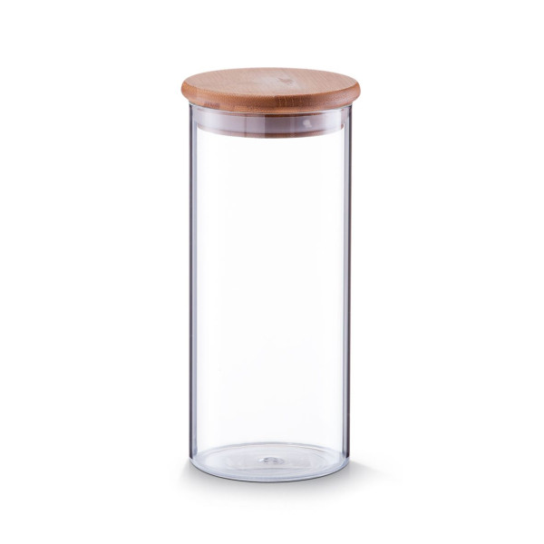 Vorratsglas Bamboodeckel in transparent aus Glas