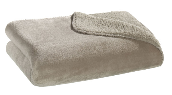 Schaffelldecke SEBASTIAN in taupe aus Polyester