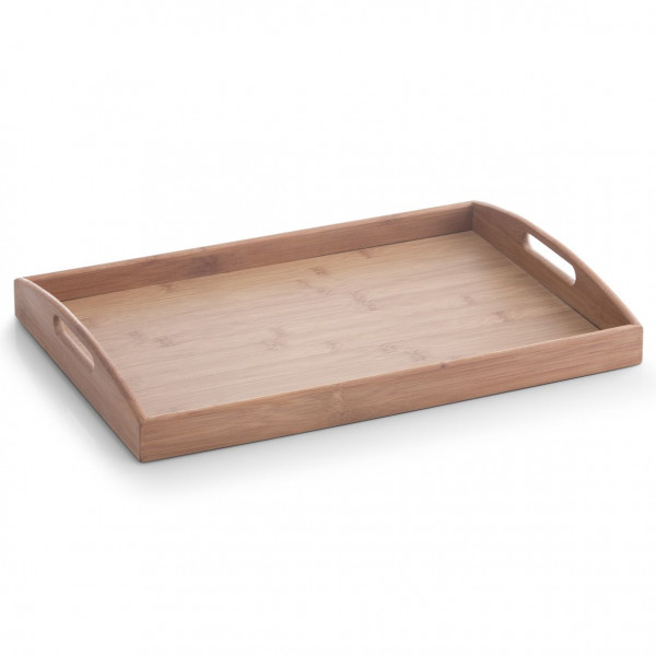 Serviertablett in taupe aus Bambus