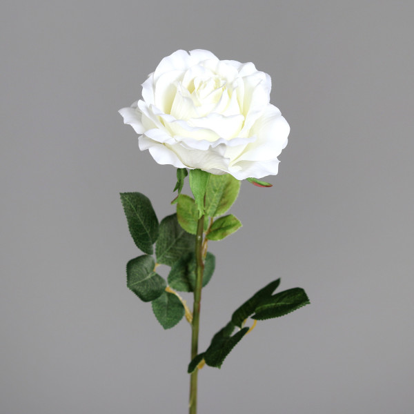 Kunstblume ROSE in weiß aus Kunststoff