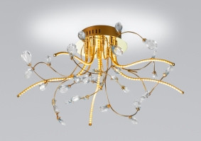 Deckenleuchte CRYSTAL X in gelb aus Metall