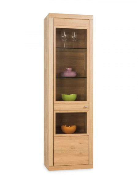 Vitrine witlake ANCONA in Wildeiche aus Massivholz