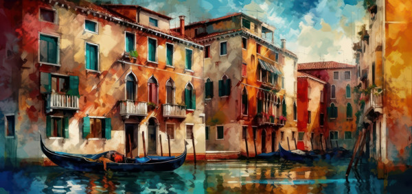 Akustikbild VENEDIG in mehrfarbig